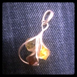 Amber necklace pendant